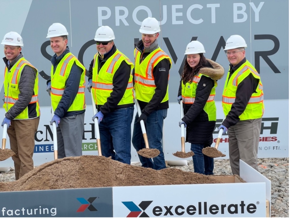 McMahon team at Excellerate's facility groundbreaking