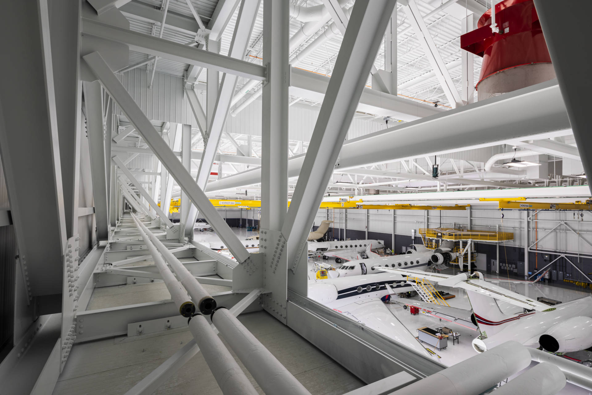 Inside of the Gulfstream North Hangar