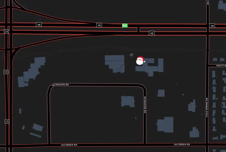 Santa Tracker for Combined Locks, WI