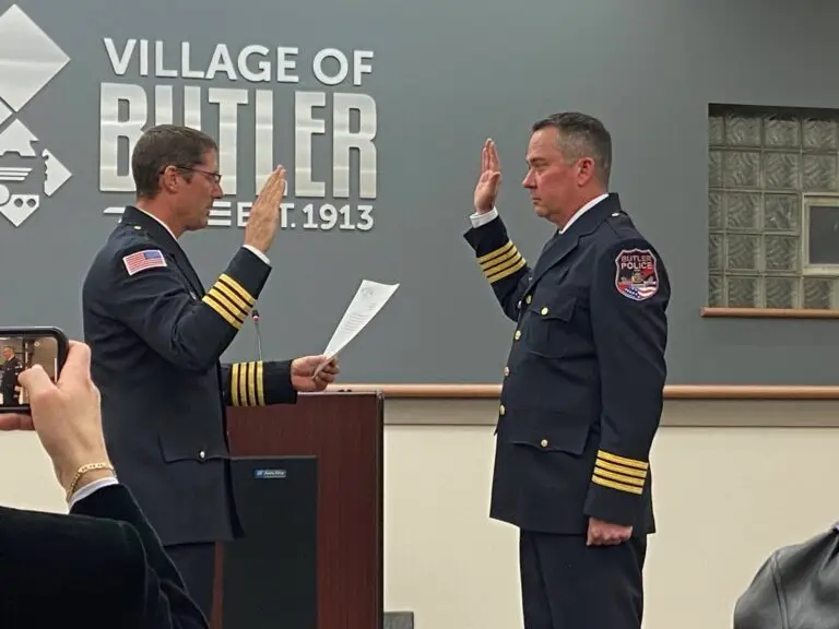 Brian Zalewski sworn in as Village of Butler Chief of Police